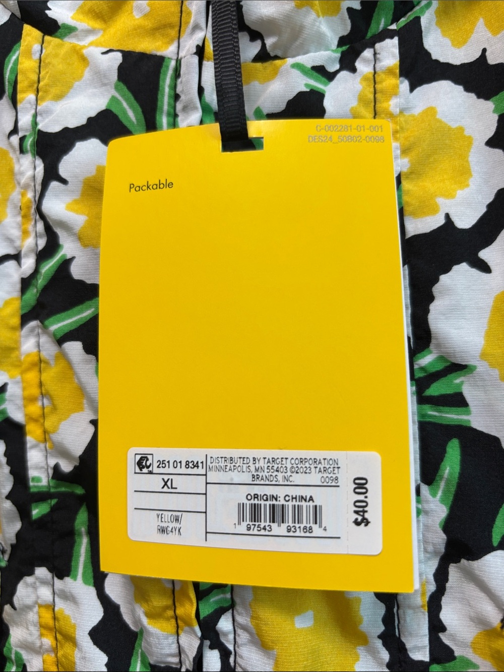 Diane von Furstenberg x Target Hooded Vest with Yellow & White Flowers - Picture 2 of 5